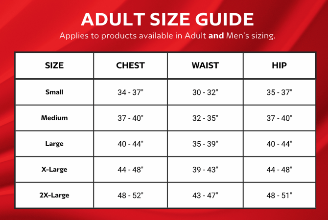 Adult Size Guide
