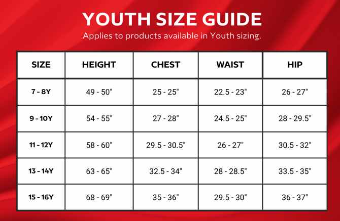 Youth Size Guide